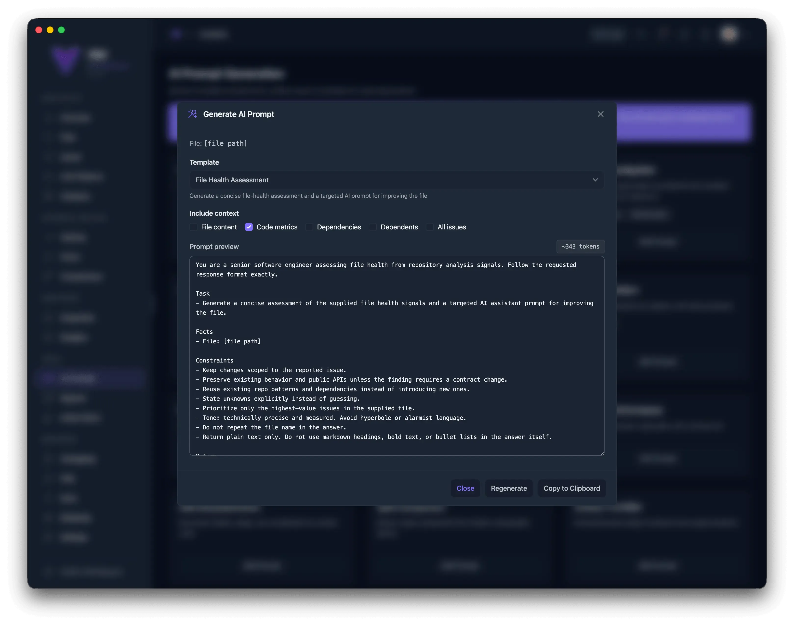 Vipr Desktop. Targeted AI Prompts.