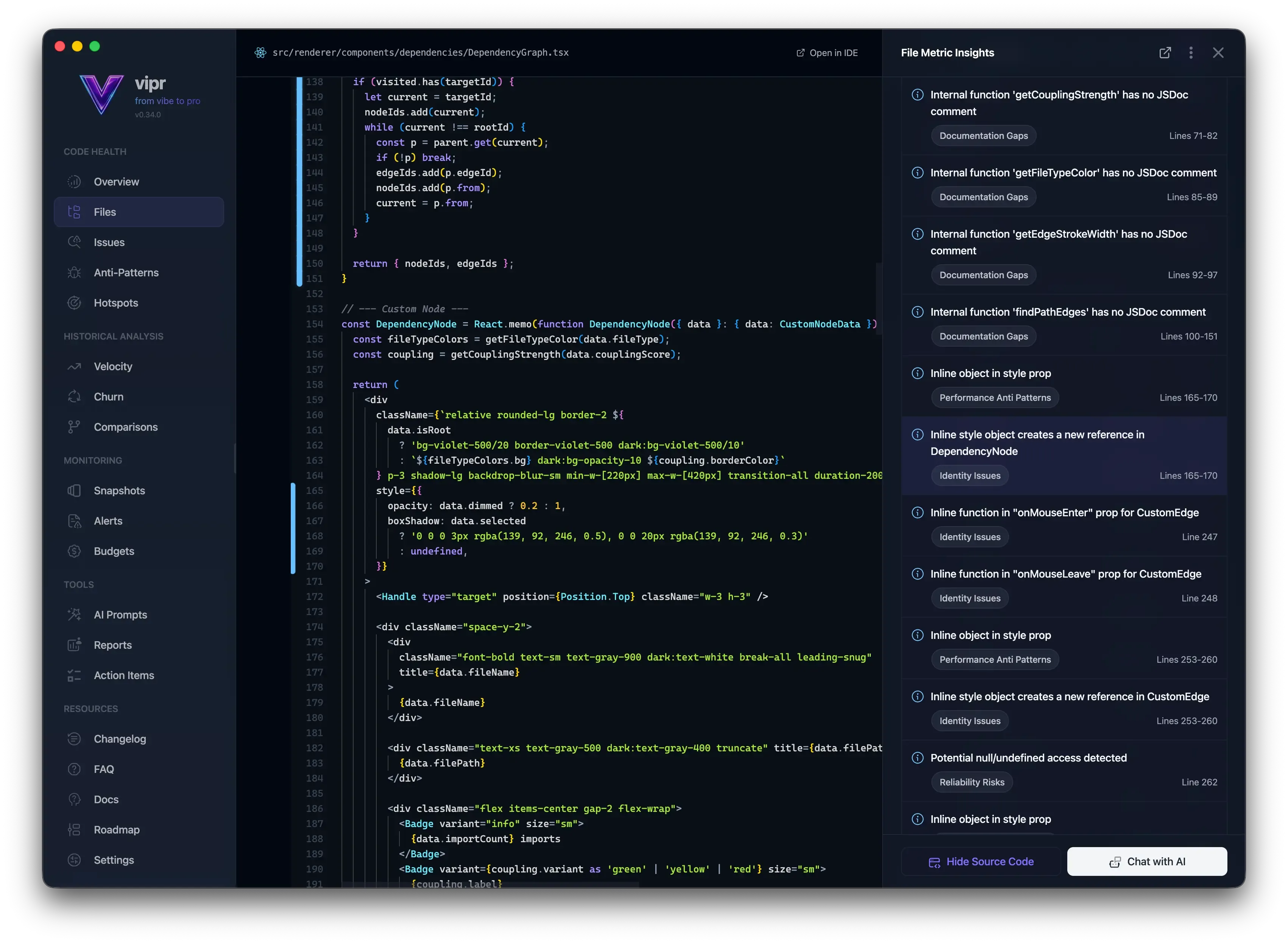 Vipr Desktop. Source Code Viewer.